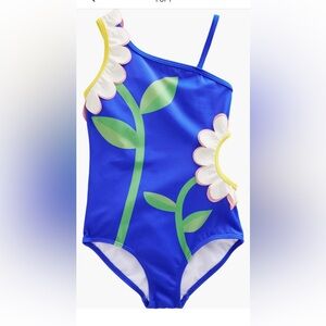 Floral Blue Kids Swimwear